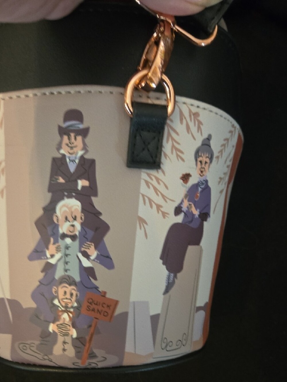 Disney Haunted Mansion Drawstring Bucket Crossbody Bag - Picture 3 of 8